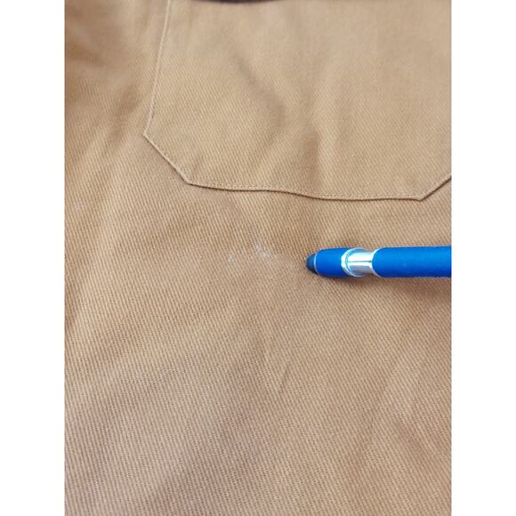 Line of Trade Men's Large Twill Insulated Lined Jacket Shacket Brown Button Up - Picture 6 of 11